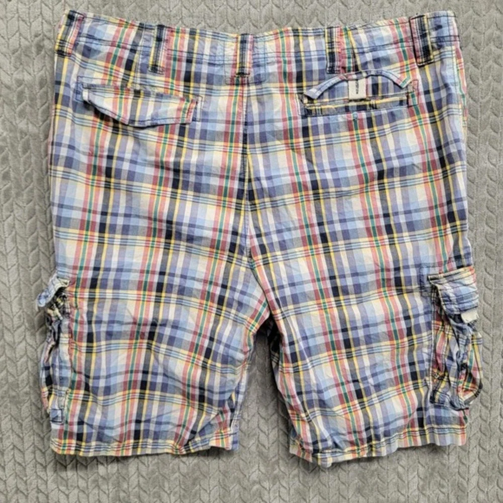 Urban Pipeline Cargo Shorts Mens Sz 40‎ Plaid Woven Cotton Multicolor 11